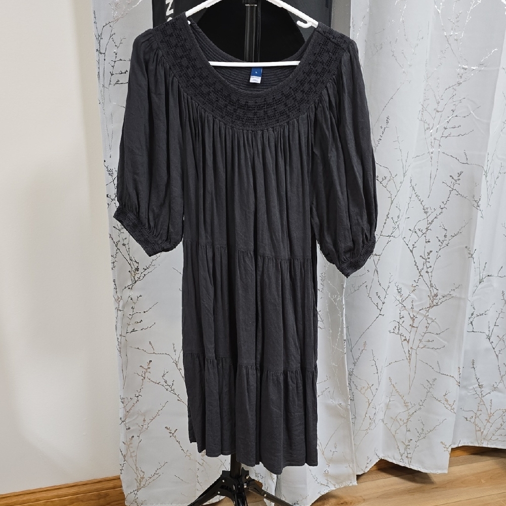 Old Navy Charcoal Long Sleeve Dress